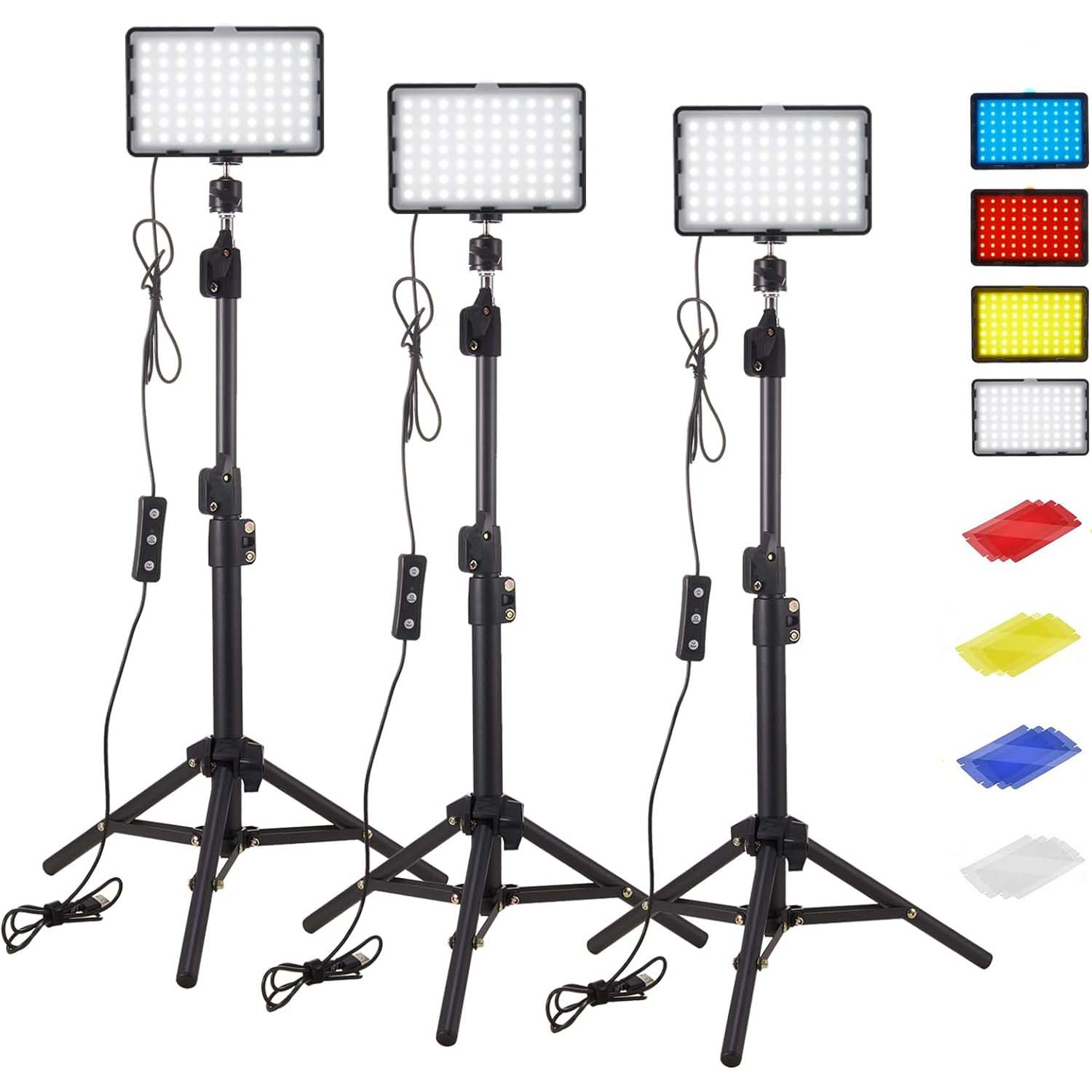 Photography Umbrella Lighting Kit - Lampu Panel fotografi LED, pencahayaan lampu