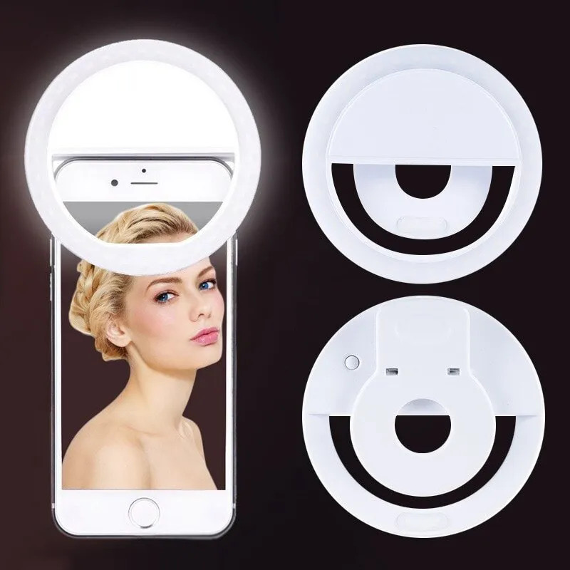 Photography And Videography Lighting - Lampu Ring LED swafoto isi ulang