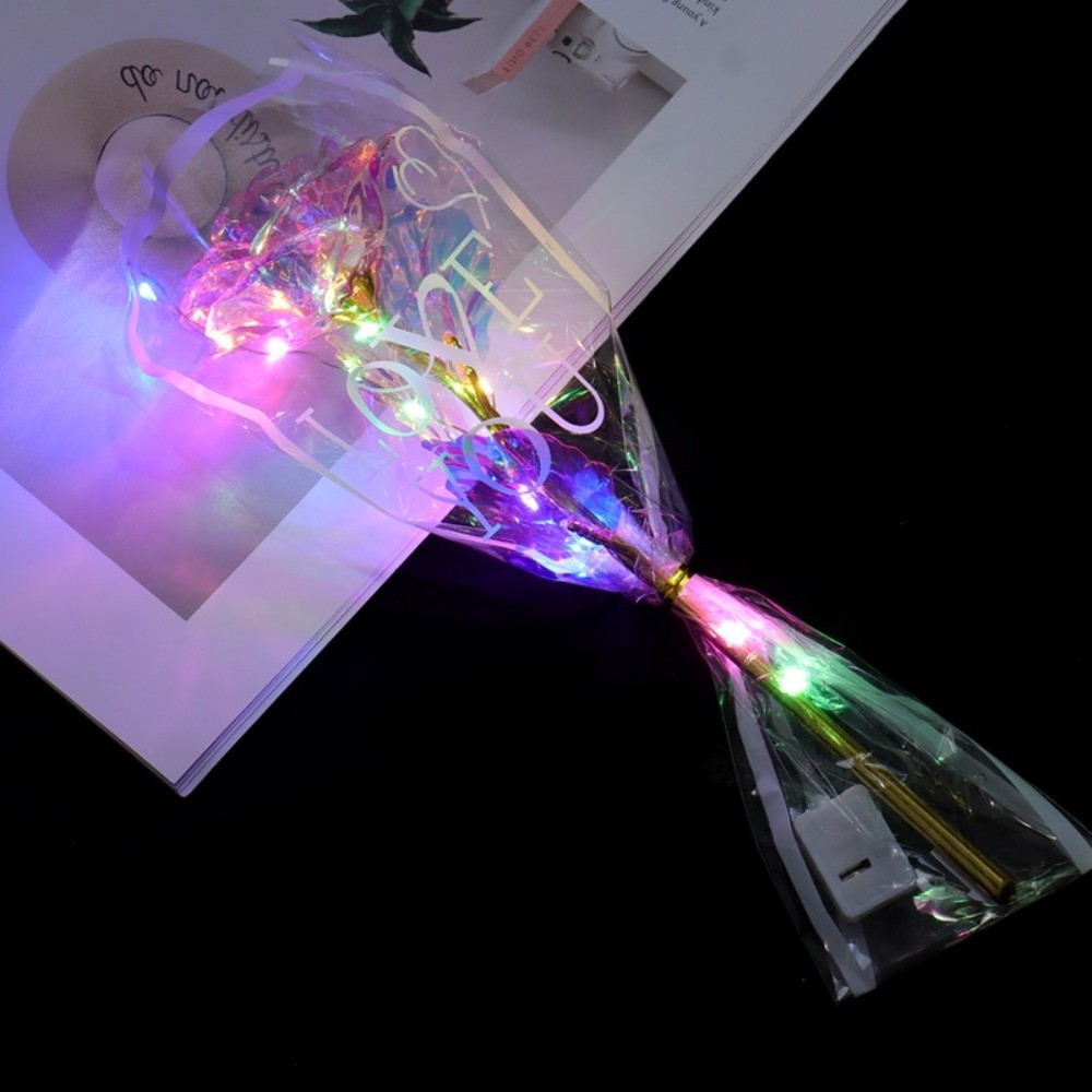 Photography Artificial Lighting - Lampu LED Bunga Mawar Foil Emas