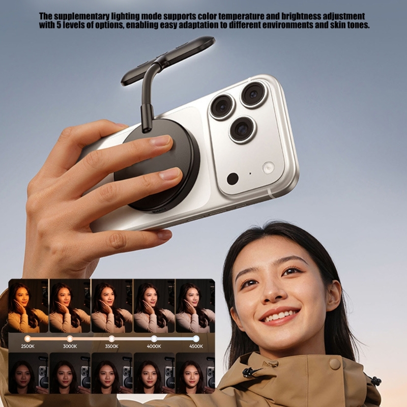Photography Lighting Book - Lampu Buku Ponsel Magnetik LED ABS