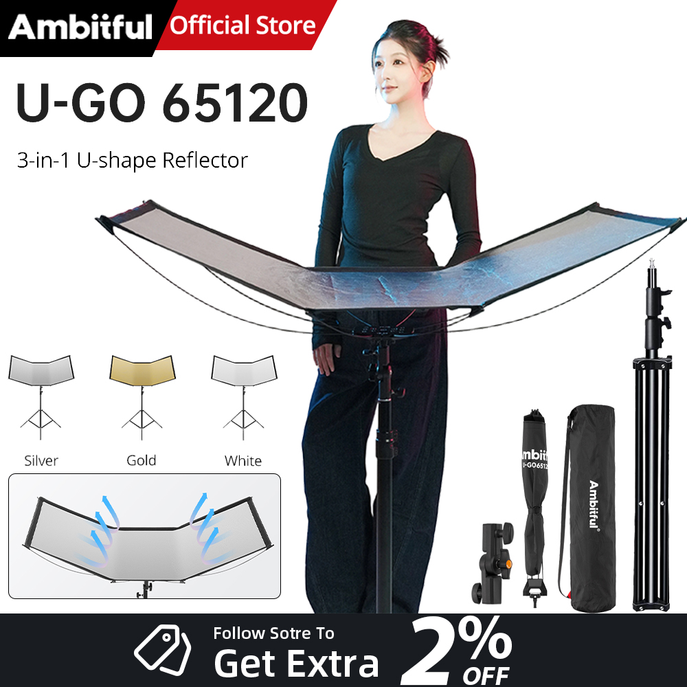 Photography Lighting Types - Kit Reflektor Diffuser Cahaya Tipe-U AMBITFUL