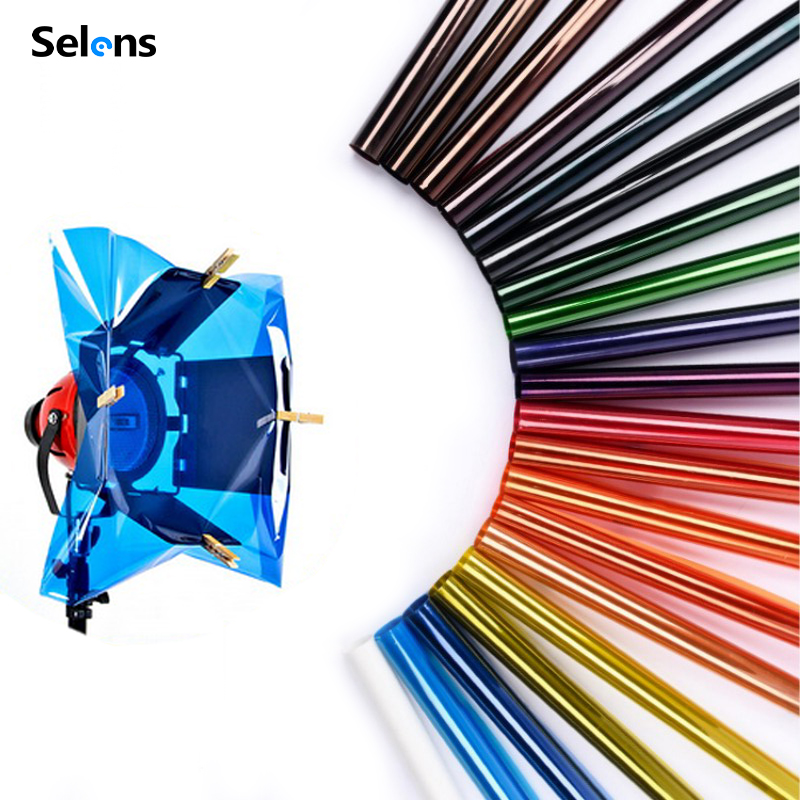 Photography Umbrella Lighting Kit - Selens 14 Warna 40*50cm Set Filter