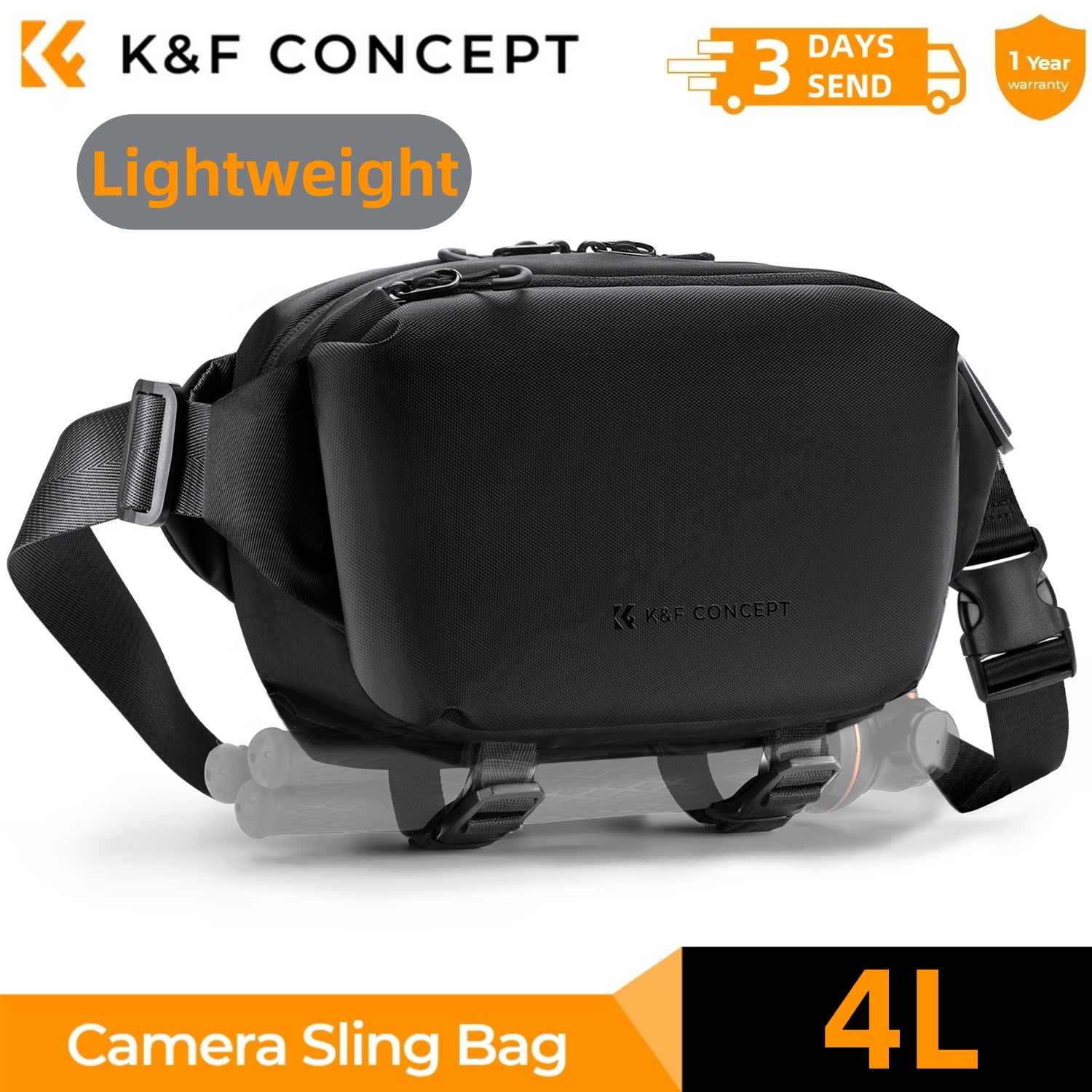 Photography Lighting Bag - K&F CONCEPT 4L Tas Selempang Kamera