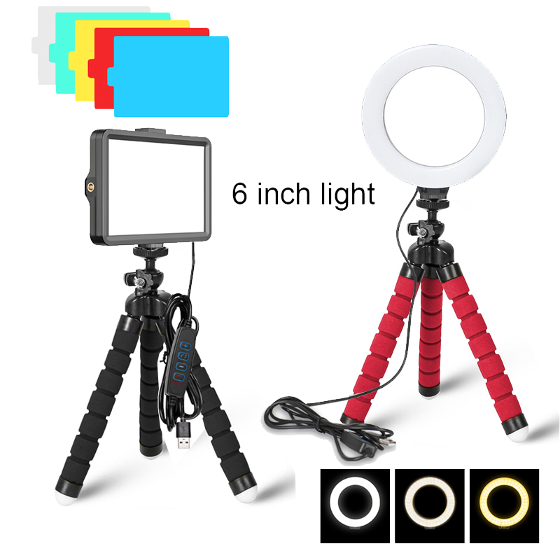 Photography Mobile Lighting - Lampu Cincin Led Dapat Diredupkan 16CM