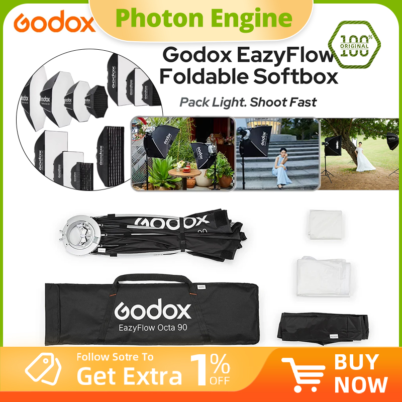 Photography Lighting Setup - Godox EazyFlow seri Softbox Lipat dengan