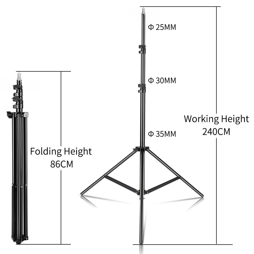 240CM/7.9FT 1/4 Sekrup Penyang - Photography Umbrella Lighting Kit ulasan dan harga