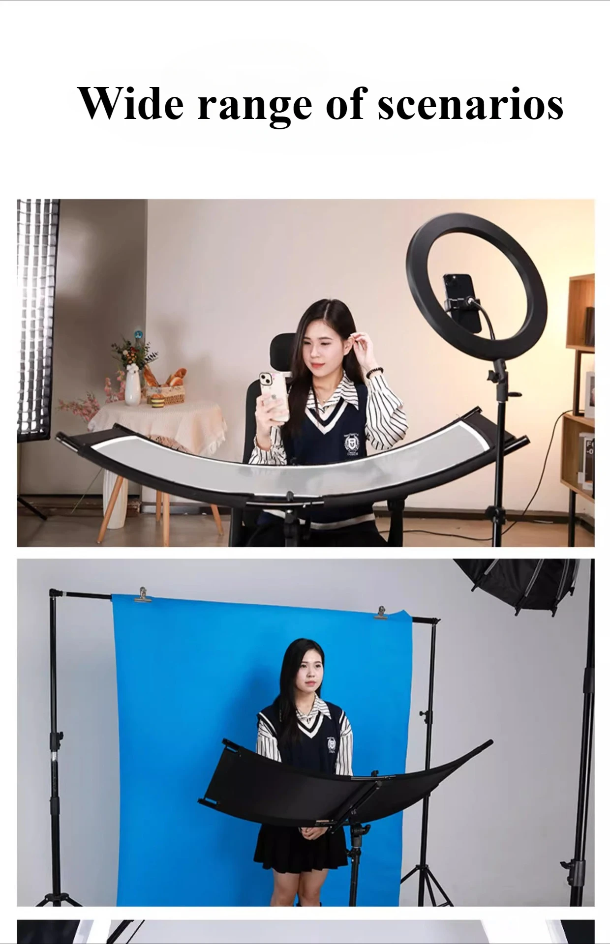 Kain 4 Warna Reflektor Tipe U  - Photography Lighting Types ulasan dan harga