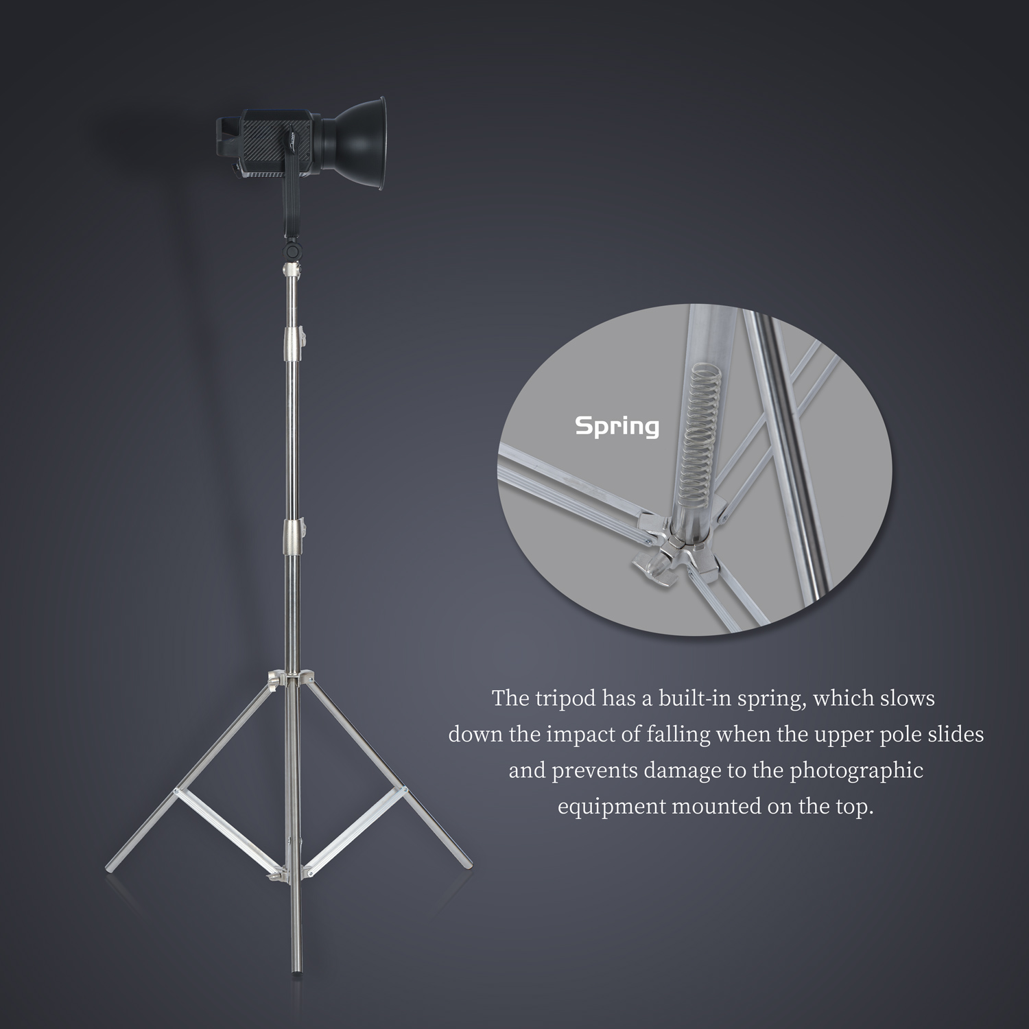 SH 2.8M dudukan lampu baja tah - Photography Lighting Material ulasan dan harga