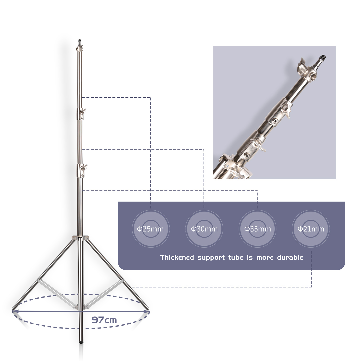 SH 2.8M dudukan lampu baja tah - Photography Lighting Material ulasan dan harga