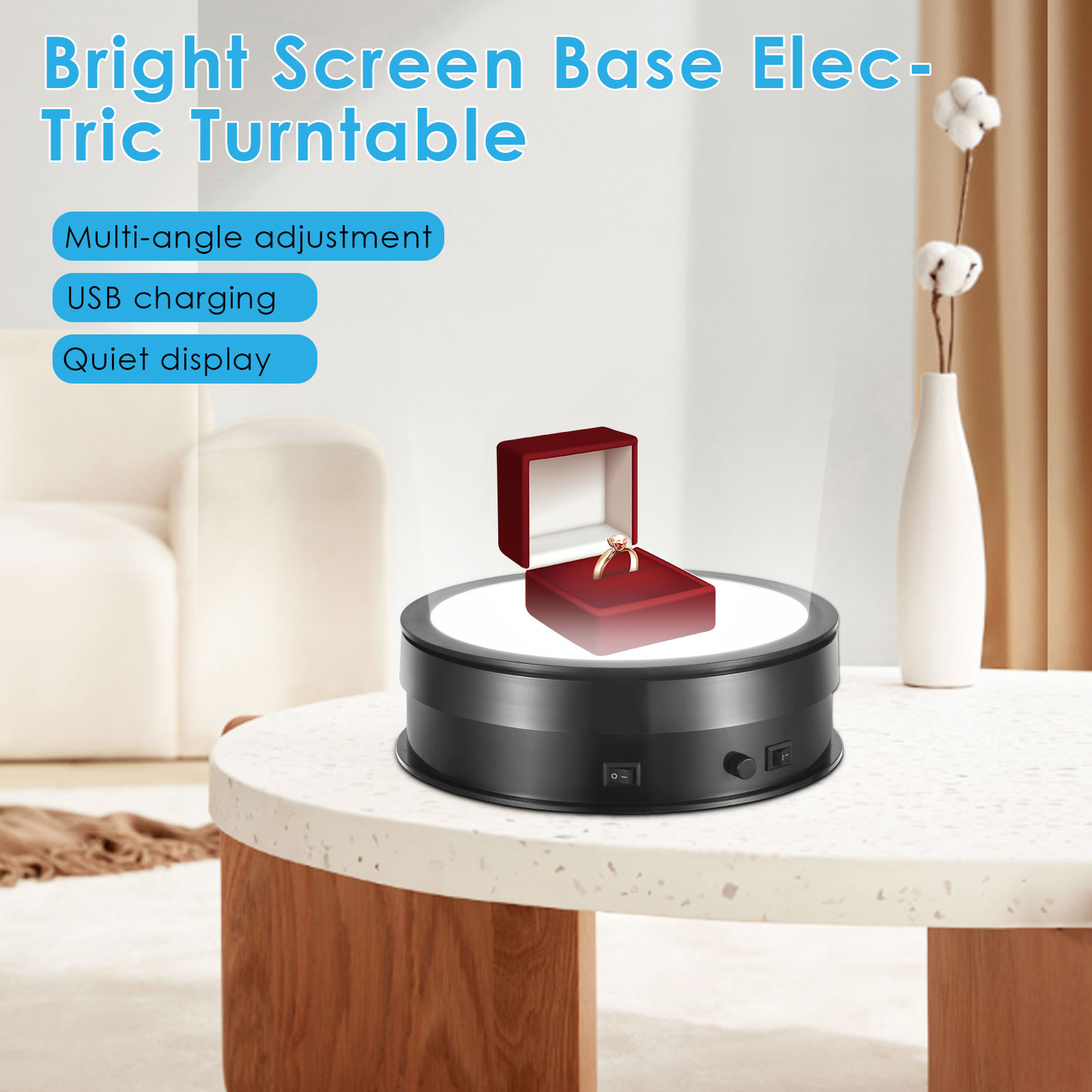 20 CM Lampu Dasar 360 Derajat  - Photography Lighting For Jewelry ulasan dan harga