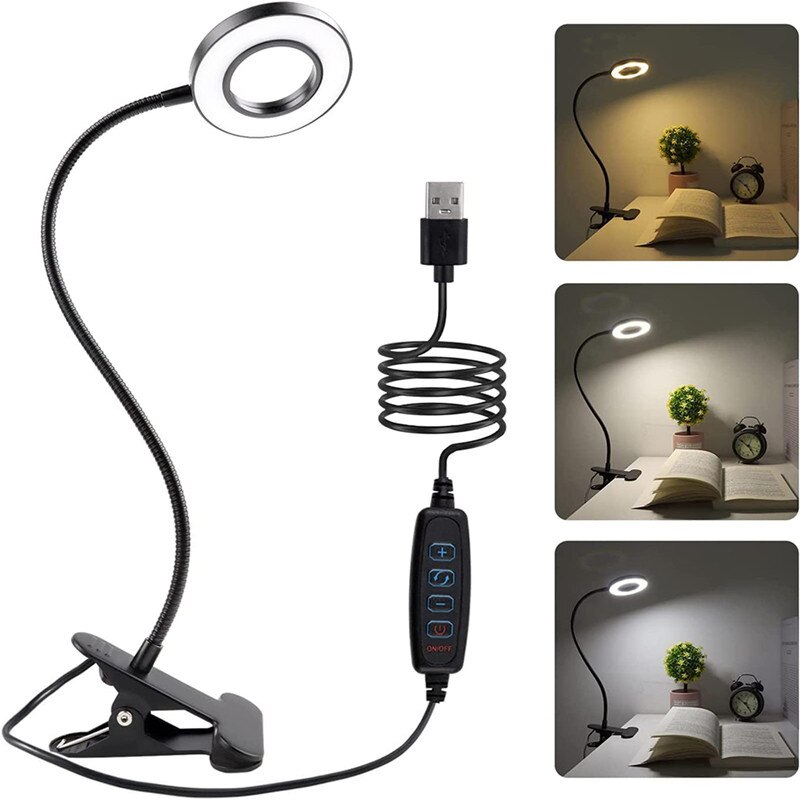 48 LED lampu meja klip USB lam - Photography Lighting Book ulasan dan harga