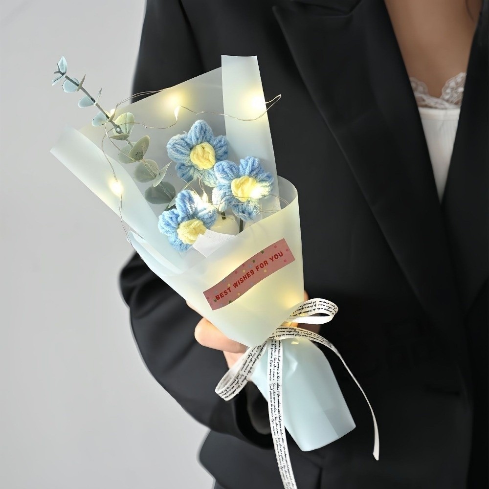 Buket Bunga Rajut Crochet Lamp - Photography Artificial Lighting ulasan dan harga