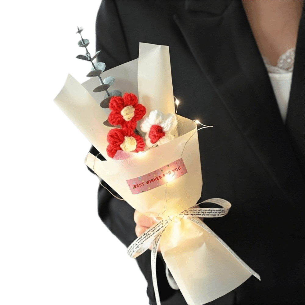 Buket Bunga Rajut Crochet Lamp - Photography Artificial Lighting ulasan dan harga