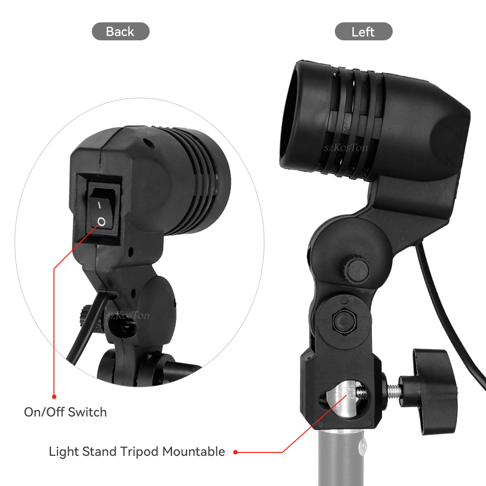 Pemegang bohlam kepala tunggal - Photography Umbrella Lighting Kit ulasan dan harga