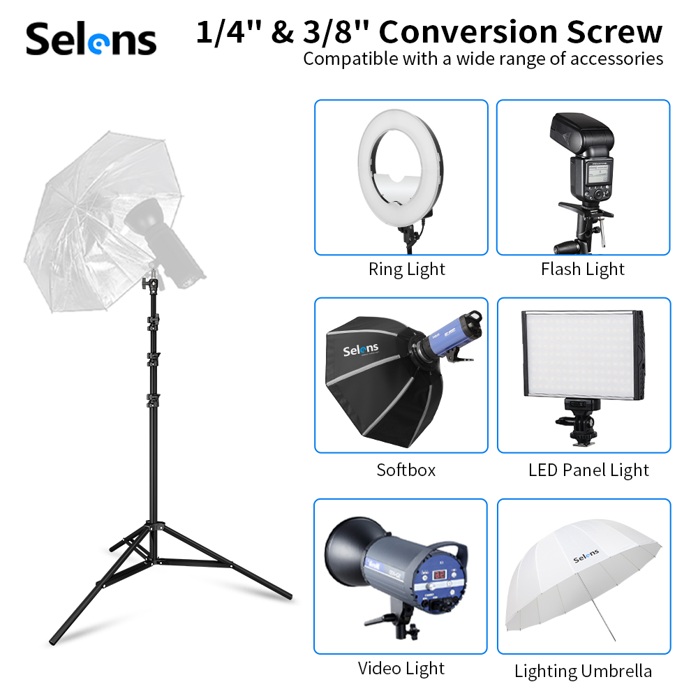 Statif Lampu Selens 2.2~3.95m  - Photography Lighting With Flash ulasan dan harga