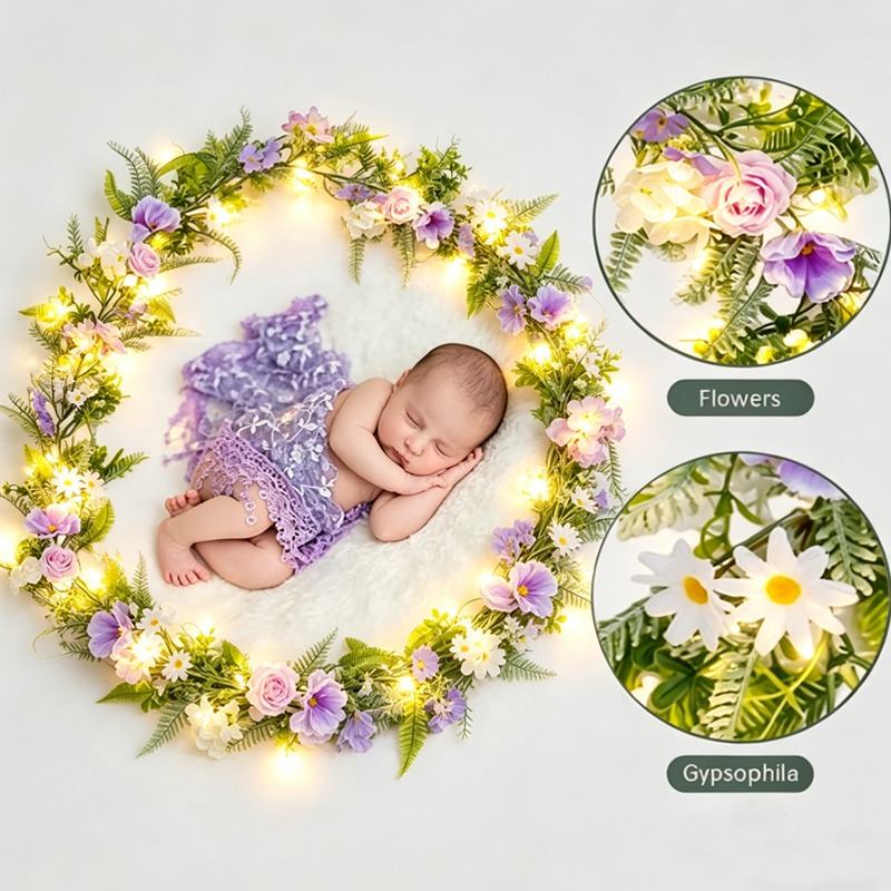Rangkaian Bunga Peony Daisy LE - Photography Artificial Lighting ulasan dan harga