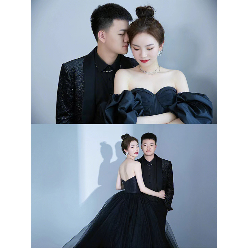 Gaun Pengantin Satin Panjang G - Photography Lighting Style ulasan dan harga