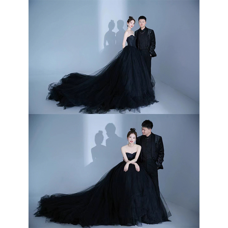 Gaun Pengantin Satin Panjang G - Photography Lighting Style ulasan dan harga