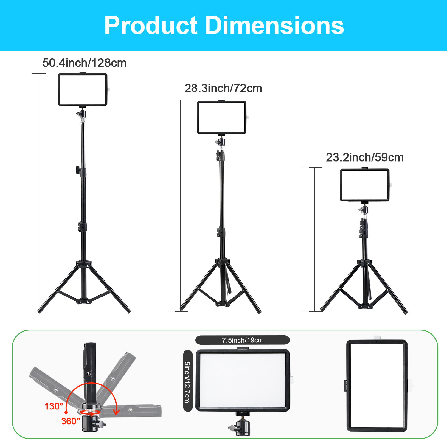 Lampu LED Kotak 8 inci dengan  - Makeup Photography Lighting ulasan dan harga