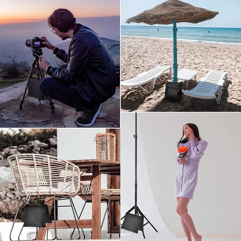 Tas pasir hitam 4pcs/2pcs/1pc, - Photography Lighting Bag ulasan dan harga