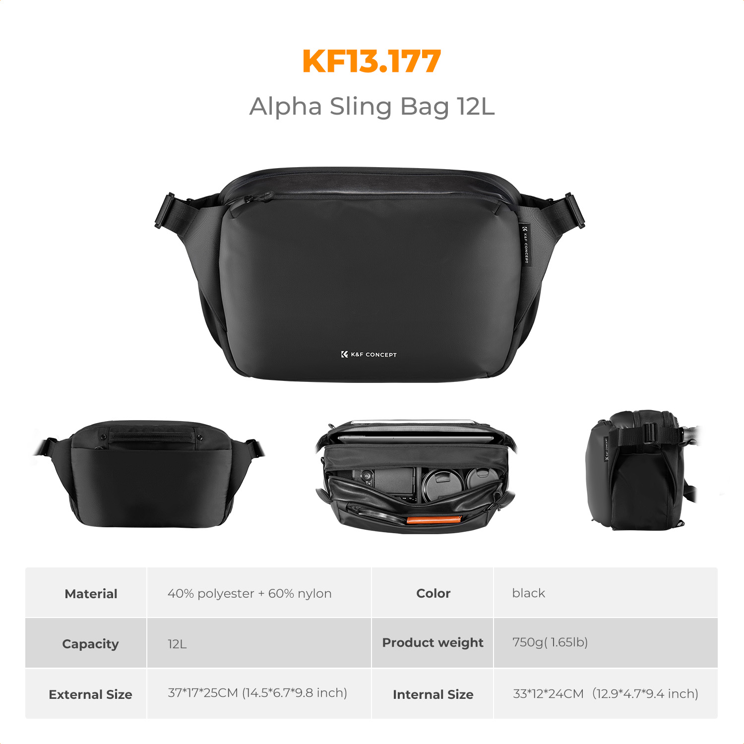 K&F CONCEPT 12L/10L Tas Selemp - Photography Lighting Bag ulasan dan harga