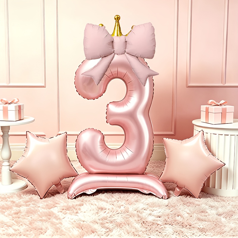 Balon 3D Pink Mewah Ringan 0-9 - Makeup Photography Lighting ulasan dan harga