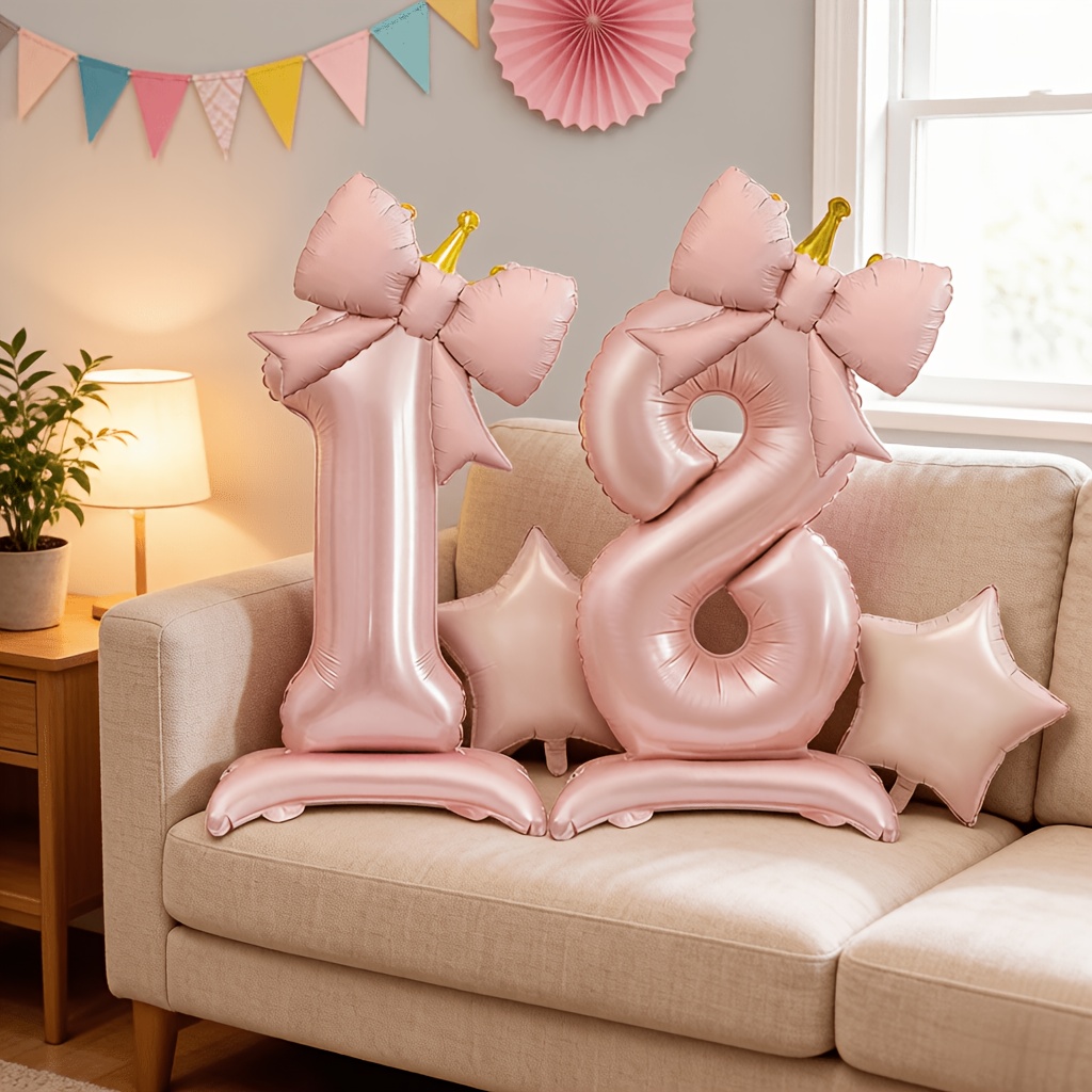 Balon 3D Pink Mewah Ringan 0-9 - Makeup Photography Lighting ulasan dan harga