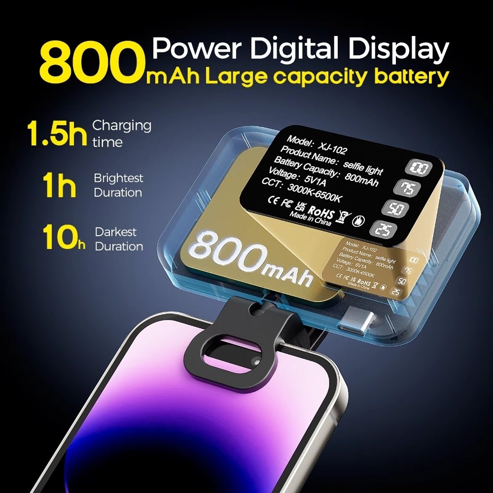 Lampu Selfie LED 800/1000mAh 3 - Photography Lighting With Flash ulasan dan harga