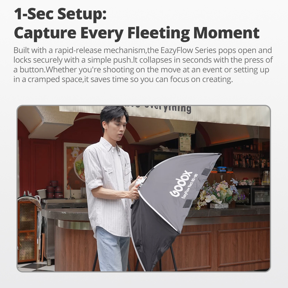 Godox EazyFlow seri Softbox Li - Photography Lighting Setup ulasan dan harga